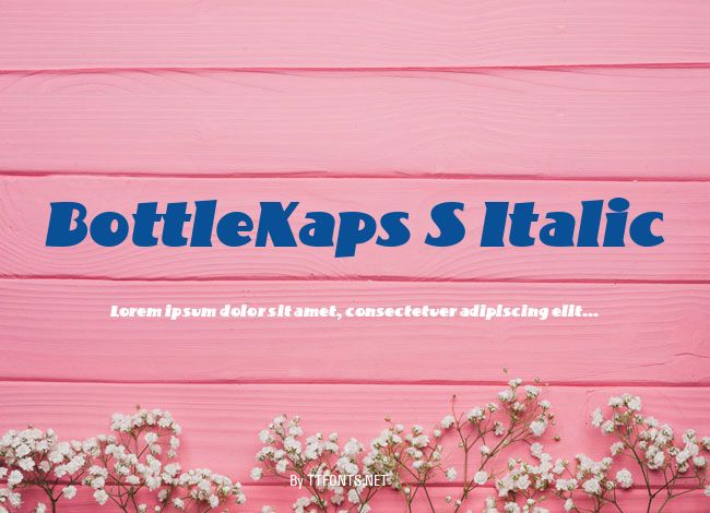 BottleKaps S Italic example